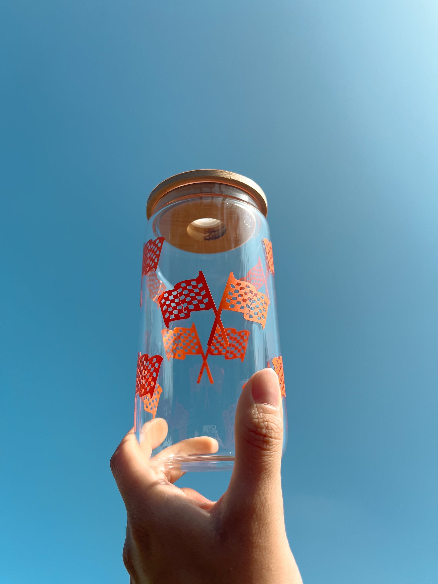 Checkered Flag Glass Cups