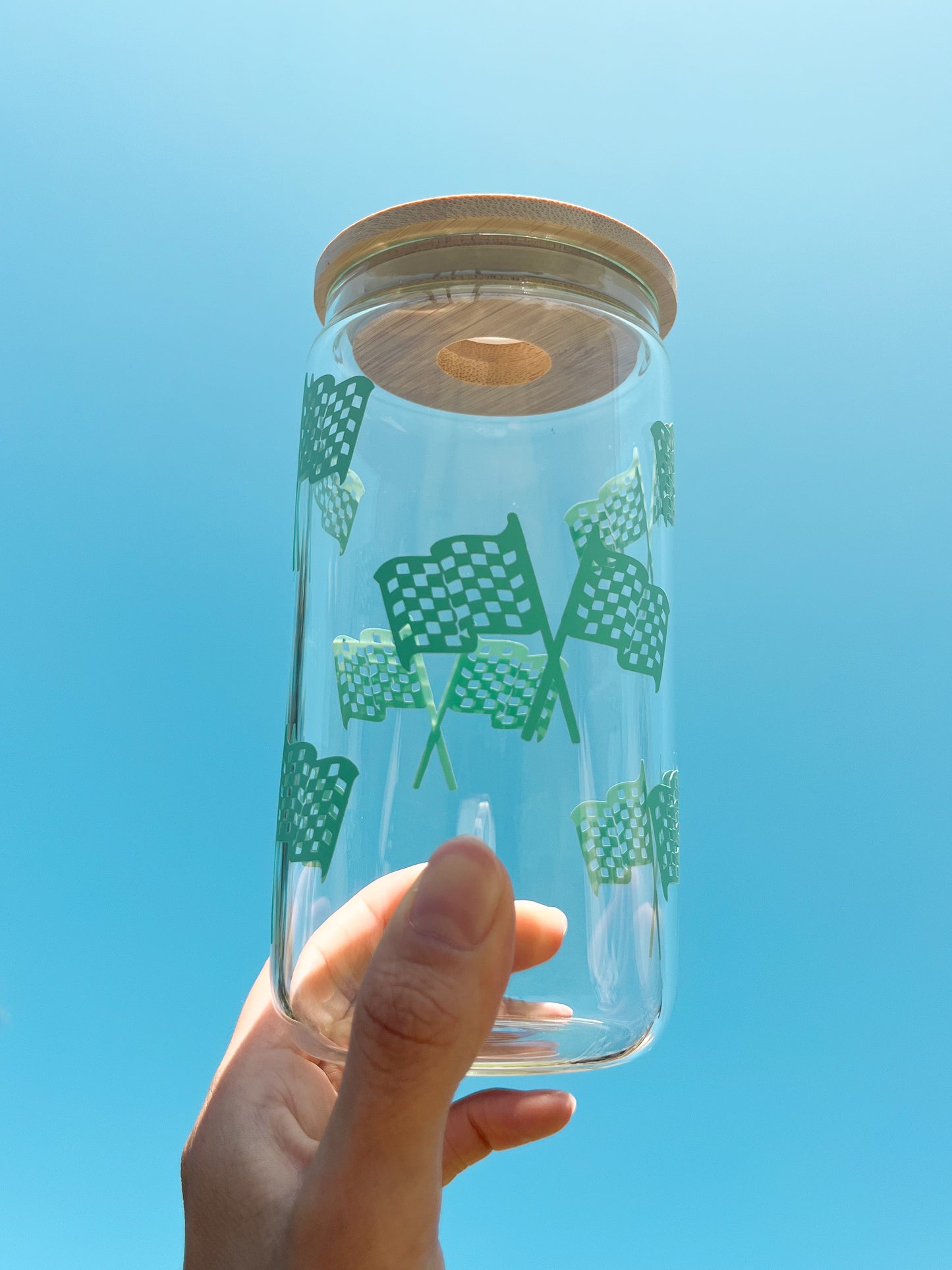 Checkered Flag Glass Cups