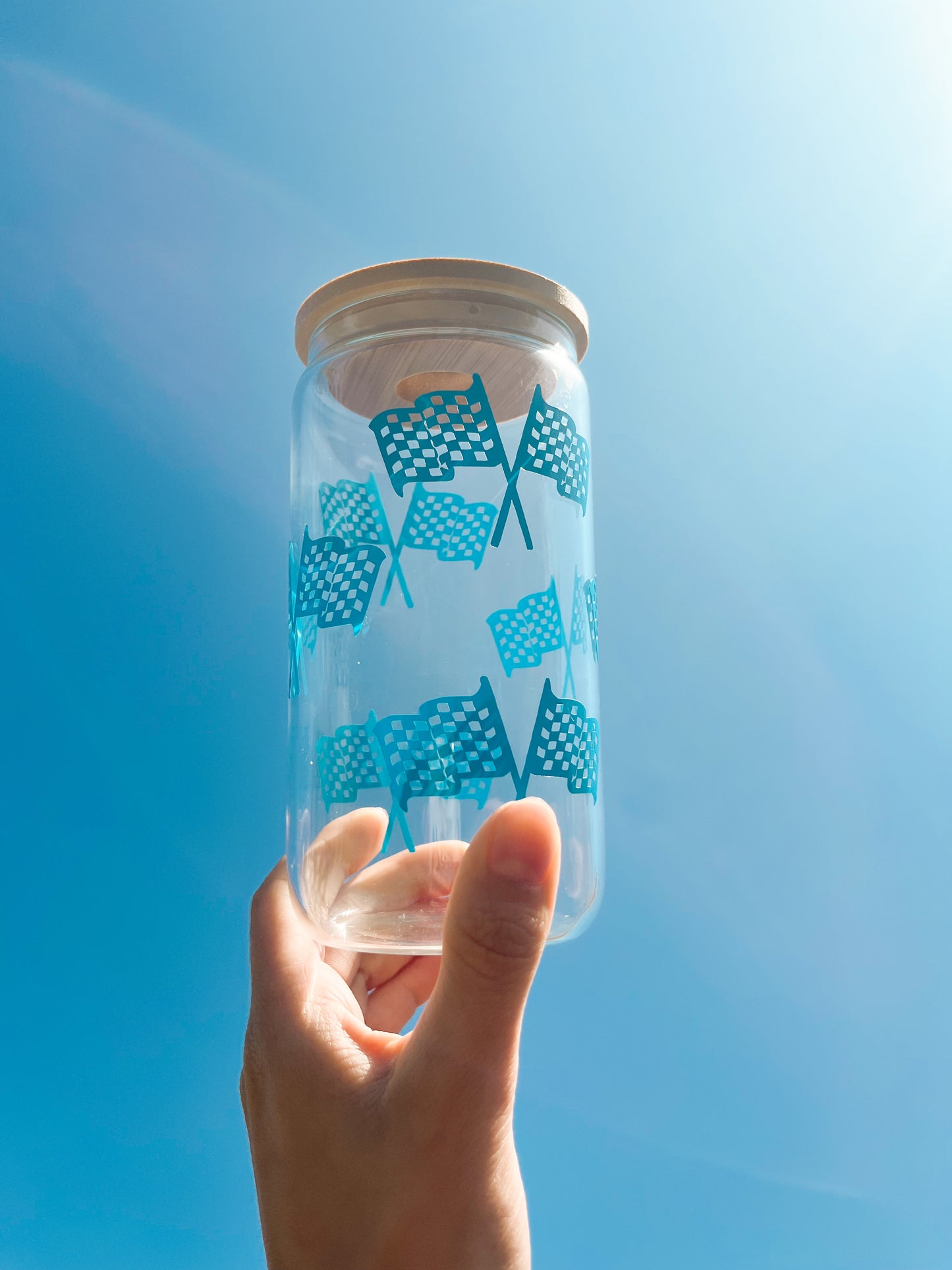 Checkered Flag Glass Cups