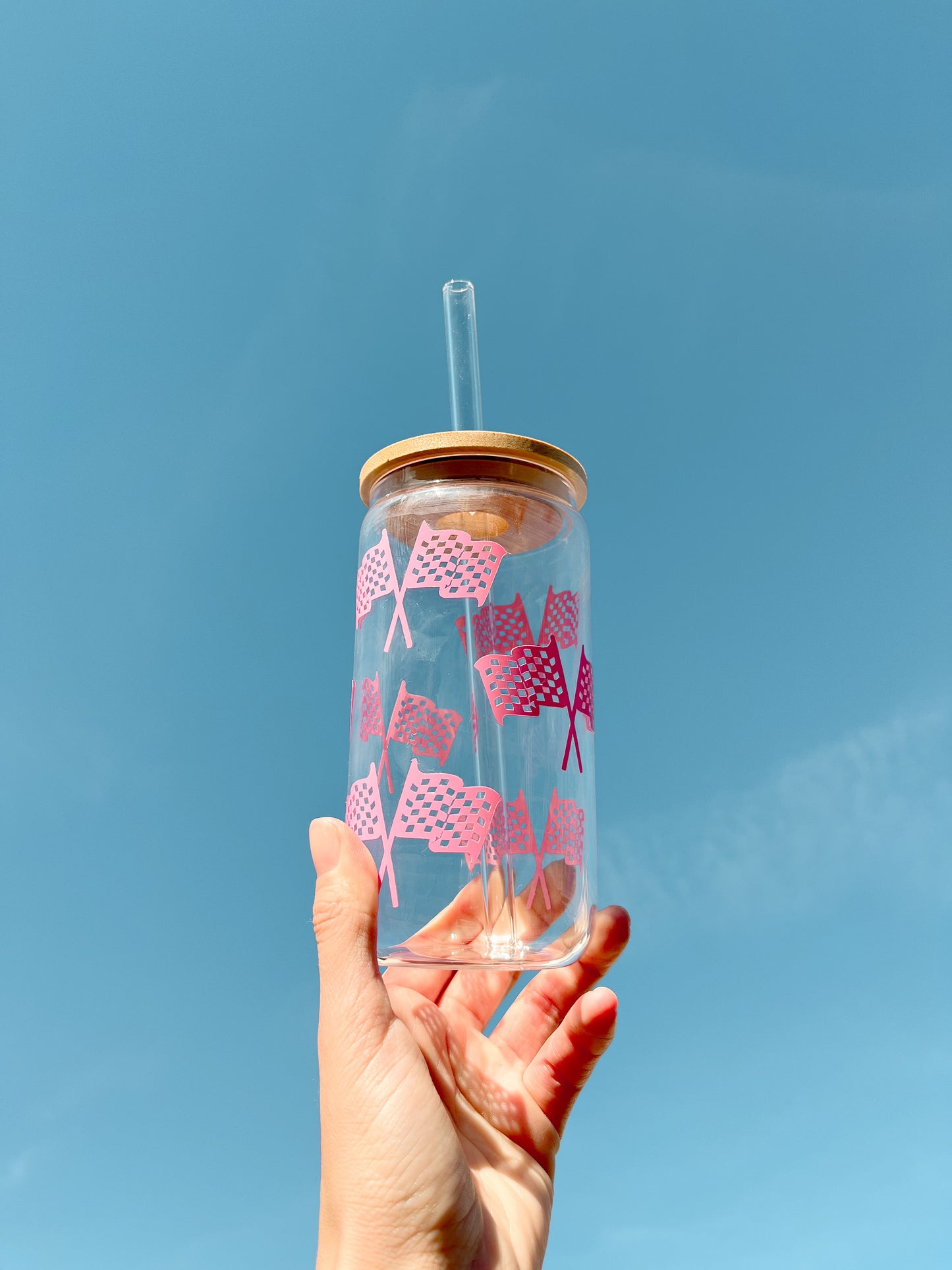 Checkered Flag Glass Cups