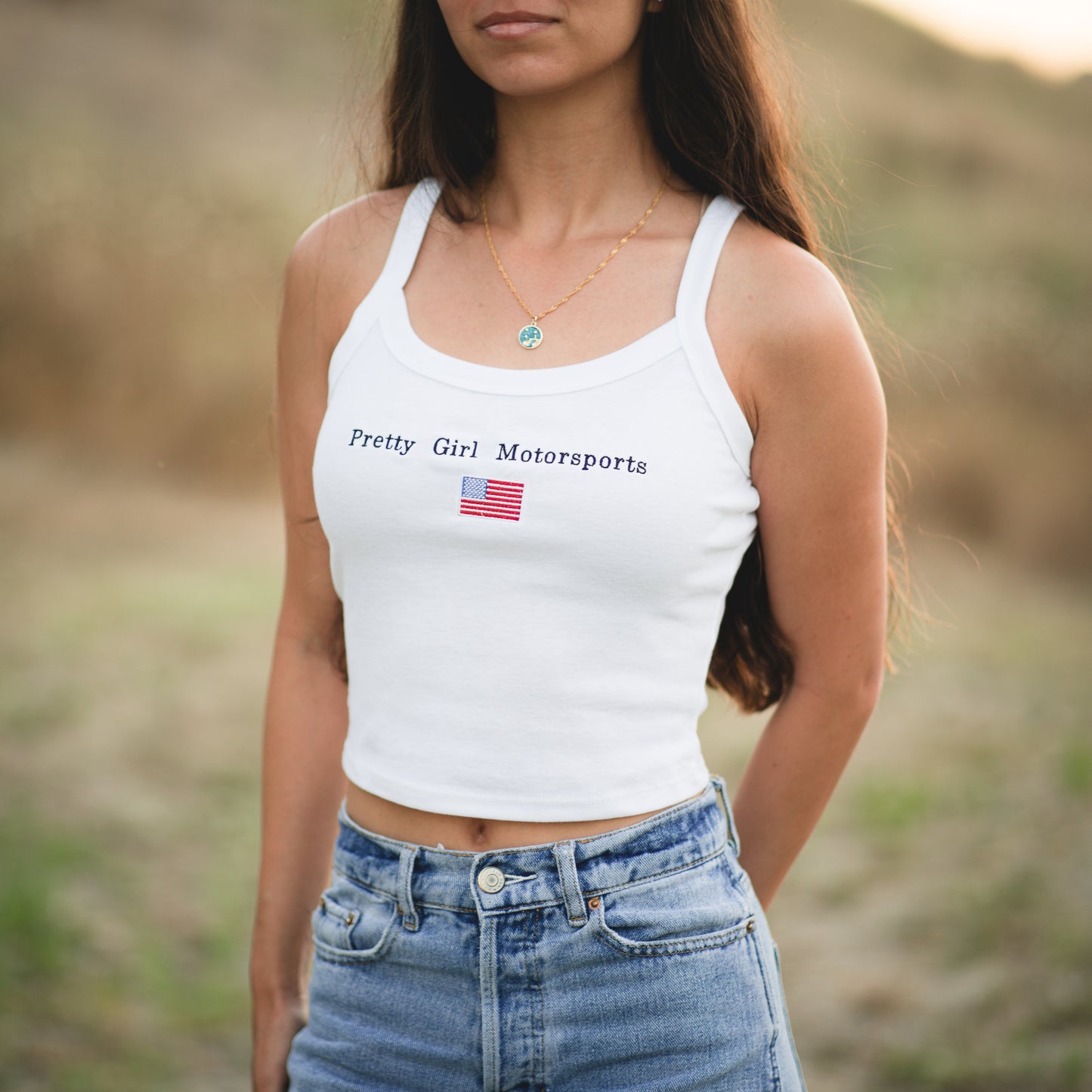 American Flag Crop Top