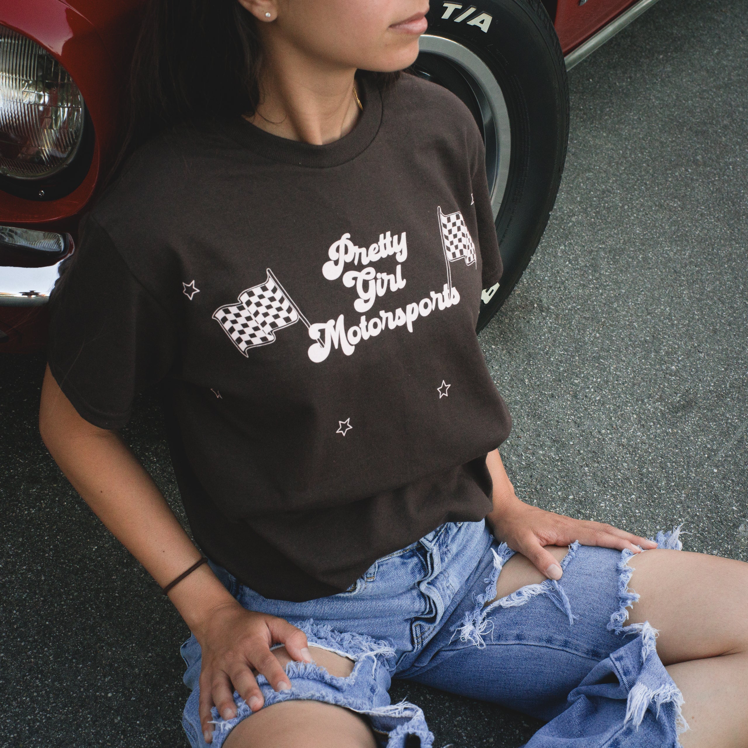 Girl Racing Shirts Pretty Girl Motorsports Logo T-Shirt